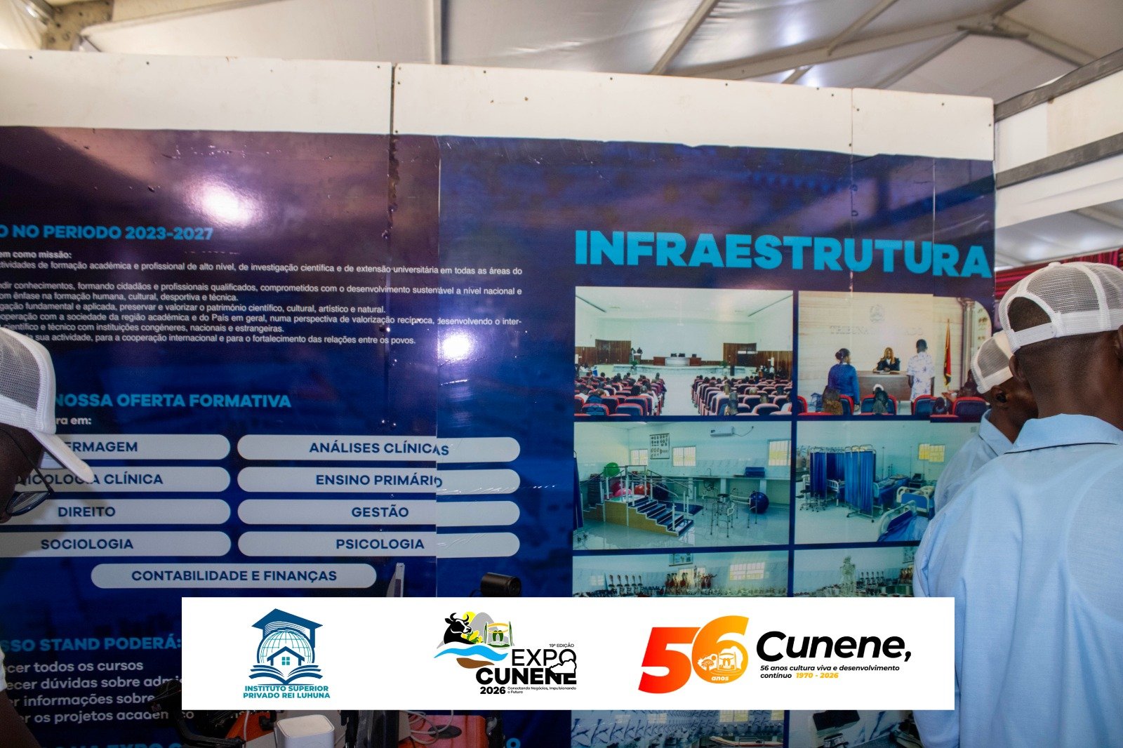 Painel institucional do ISPRL com infra-estruturas e oferta formativa na Expo-Cunene 2026